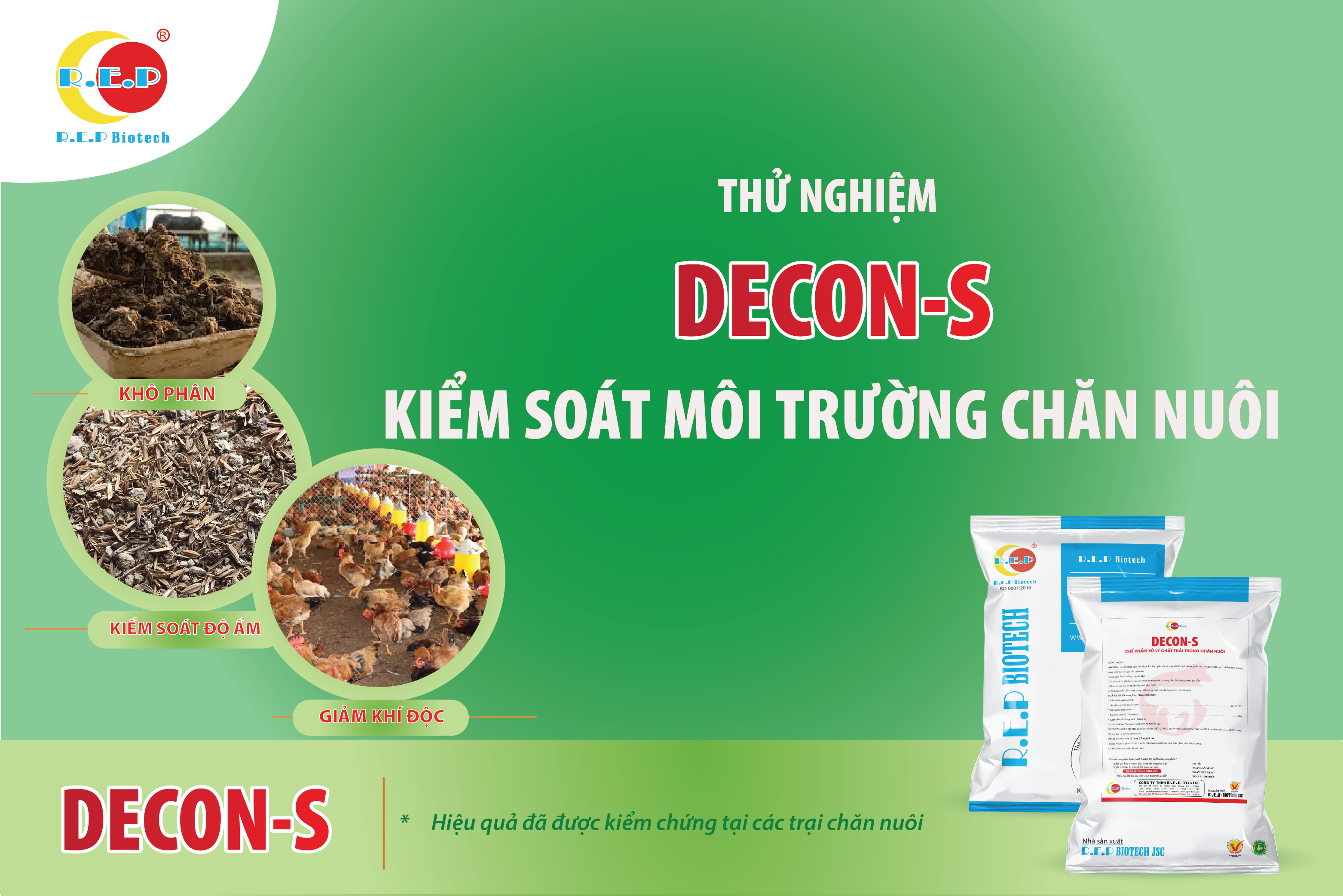 CHƯƠNG TRÌNH  THỬ NGHIỆM DECON-S KIỂM SOÁT MÔI TRƯỜNG CHĂN NUÔI